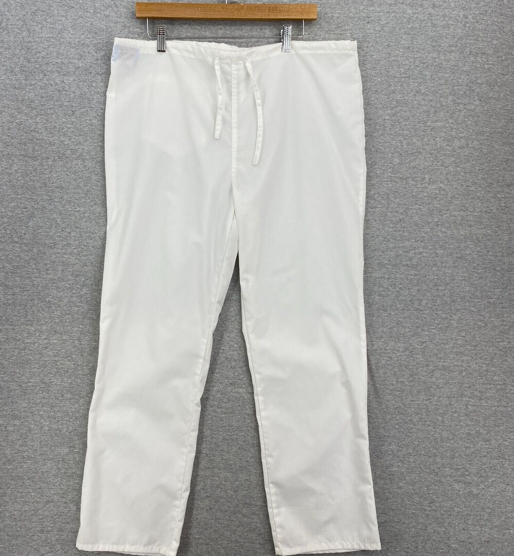Prism Scrub Pants Womens Extra Small White Bottoms Nurse Medical Uniform Vet